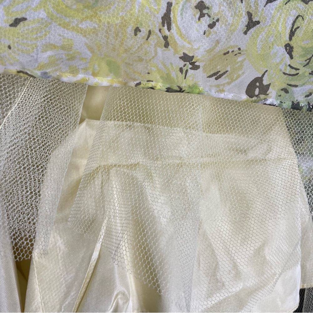 EMMA DOMB Vintage 1950’s Floral Print Off Shoulder Chiffon Gown Maxi Dress - Picture 11 of 11